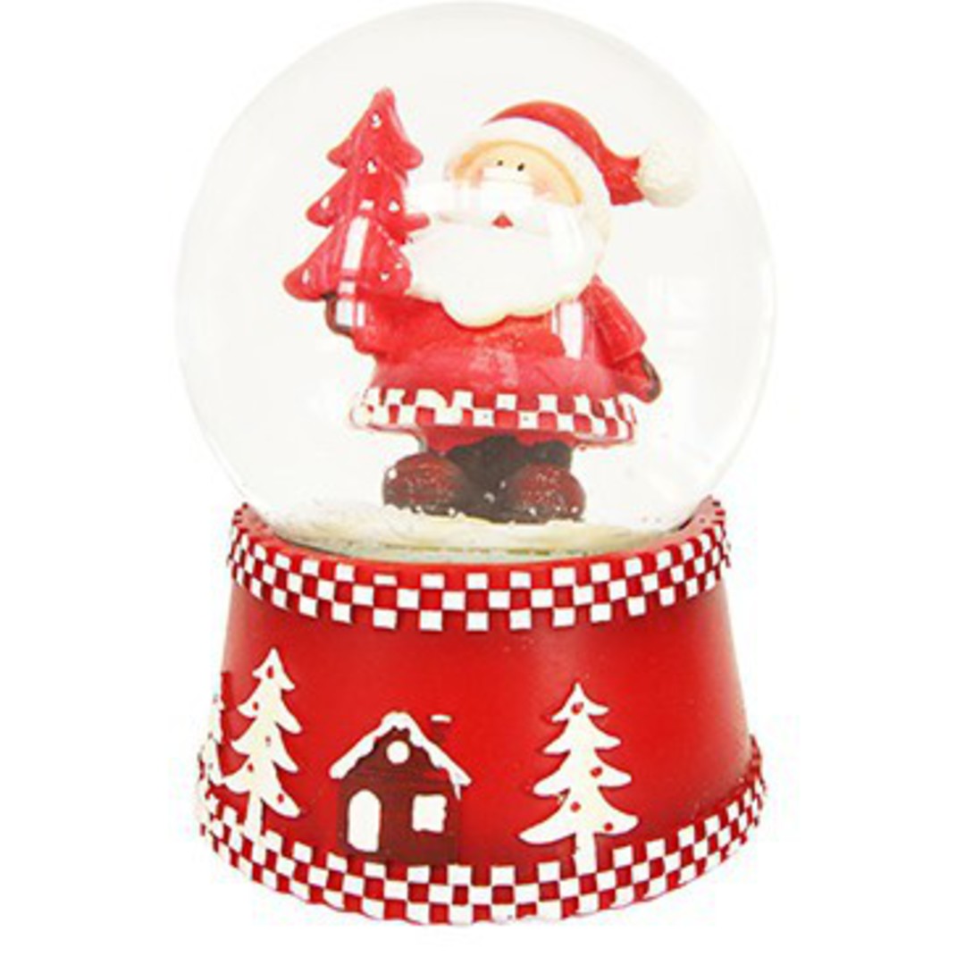 Snow Globe Musical, Scandinavian Santa 10cm *ETA NOV image 0